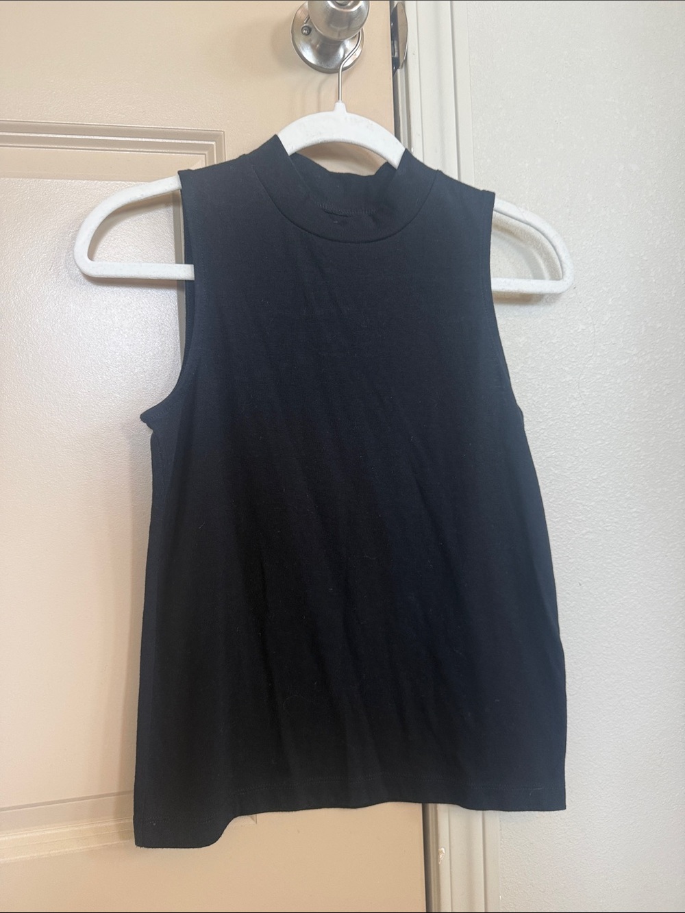 Madewell Oversized Black Sleeveless Mock Neck Tank